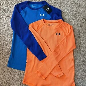 Under Armour Kids Long Sleeve Shirts - Blue and Orange